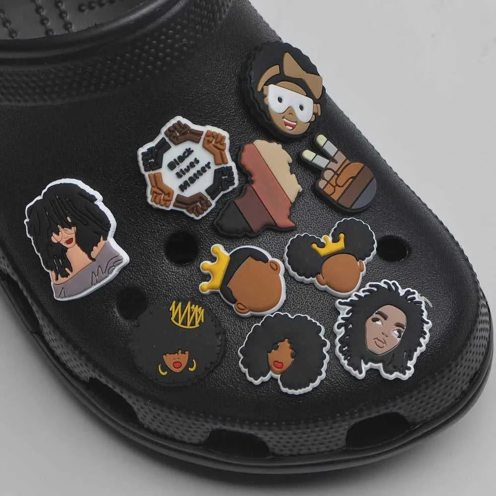 Shoe Charms Black Lives Matter PVC Cartoon Portraits Shoe Accessories for boys girls adults gifts The jack market .AU The jack market .AU Step Up Your Style: Trendy Shoes for Every Occasion! $ 46 14:1052#p2156