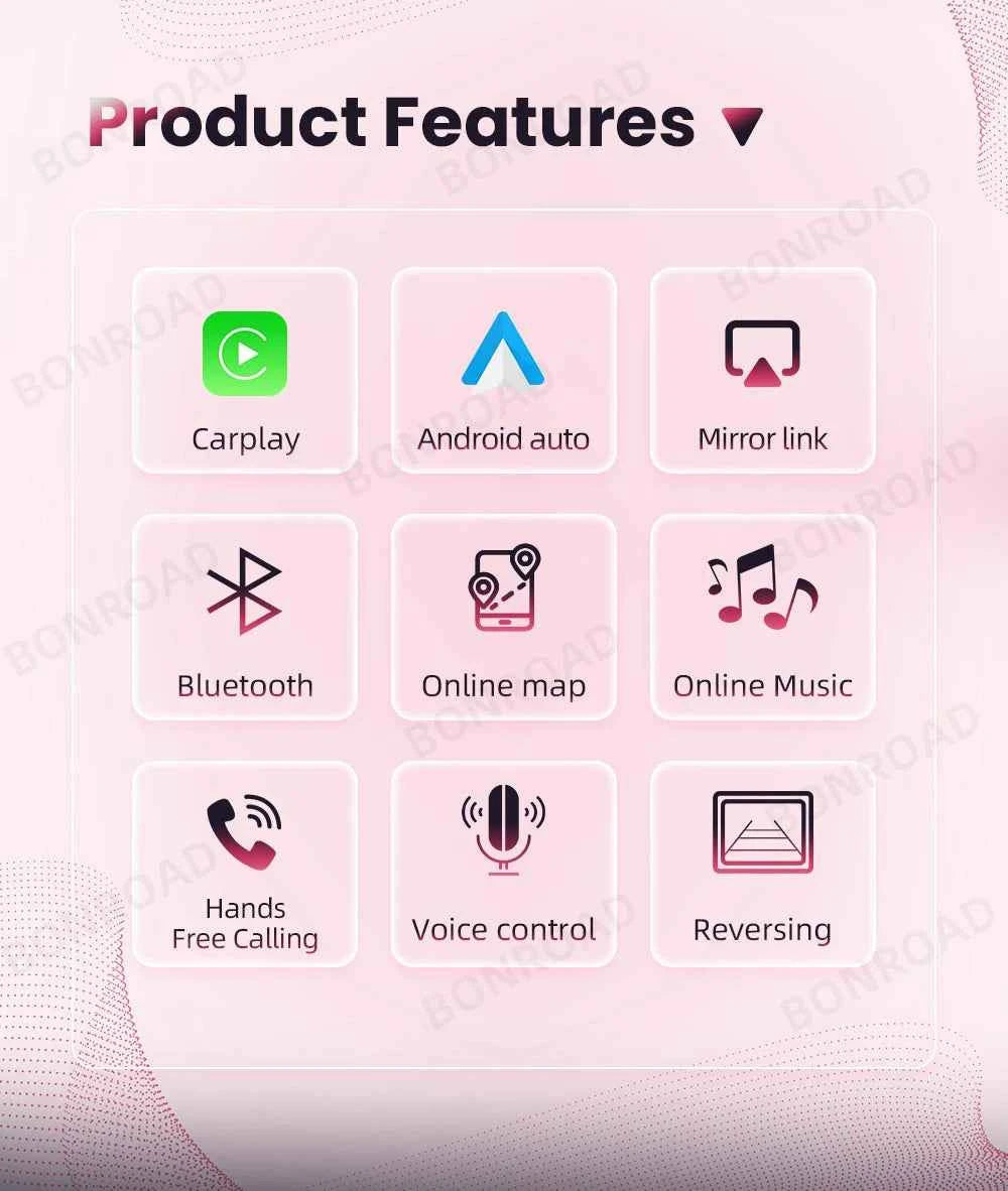BONROAD Wireless CarPlay Android Auto Interface Adapter for Audi A1 Q3 2013-2018 RMC HNR with AirPlay Mirror Link