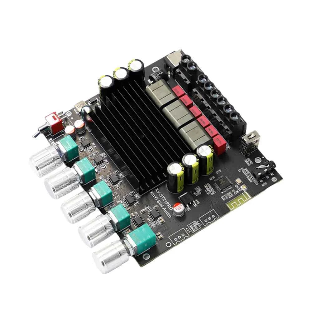 XY-ST21PRO Compact 2.1Channel TPA3255 BT Digital Power Amplifier Board 100W*2+200W High Low Tone Subwoofer Power Amplifier Board