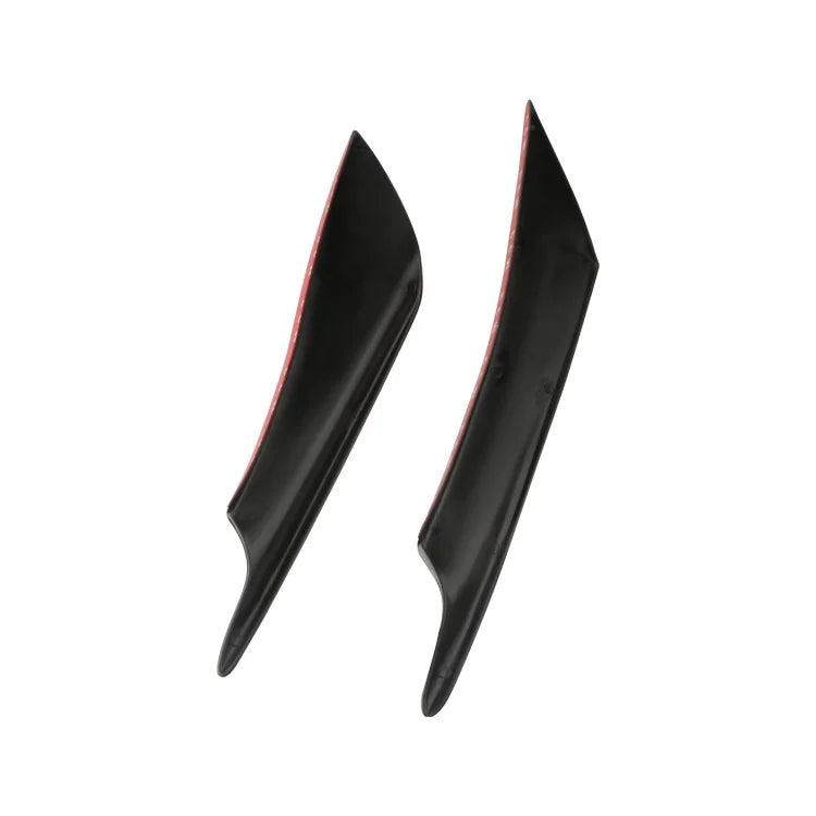 4pcs Universal Car Front Bumper Lip Fin Splitter Body Spoiler Canards Spoiler Car Tuning Canard Decor Black Carbon Fiber