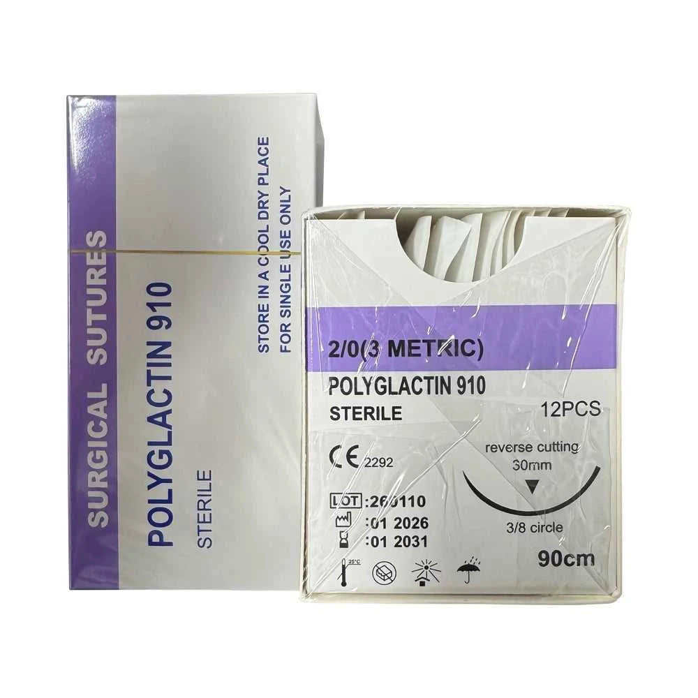 Absorbable Suture Thread Pet Dog PGA Veterinary Surgical Sutures With Needle Polyglycolic Acid Sterile Animal Pet Use 90cm 1box The jack market .AU The jack market .AU Home $ 37 14:175#1(4METRIC)