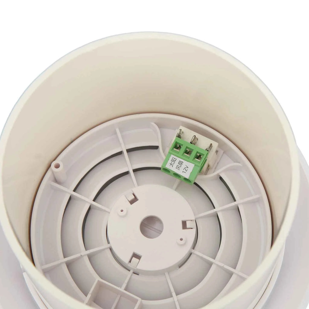 DC12V RV Roof Exhaust Fan Noiseless Solar Powered Vent for Campers  Ships Yachts RV Roof Vent Fan Solar Roof Exhaust Fan