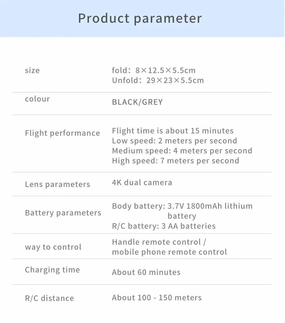 Foldable E88 Mini Drone with 4K HD Camera WiFi FPV Function RC Quadcopter Aircraft Toy Ideal Gift for Both Kids and Adults The jack market .AU The jack market .AU Drones $ 71 14:691#Gray-Dual-4K-Bag