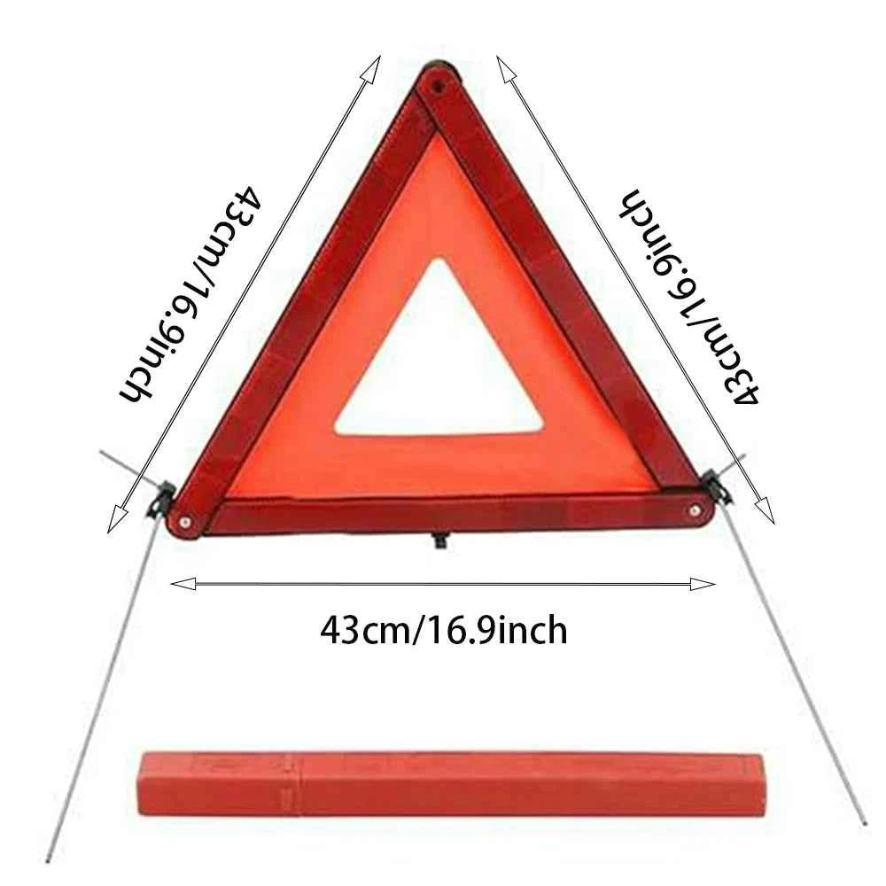 2pcs Car Warning Triangle Reflective set Emergency Breakdown High Visibility Vest Jacket Breakdown Warn Safety Folding Stop Sign