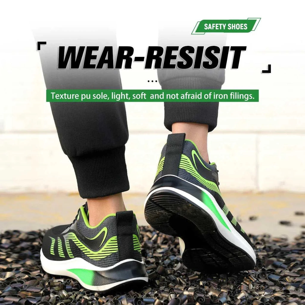New 2024 Fashion Men Safety Shoes Steel Toe Sneakers Lightweight Anti-smash Anti-puncture Man Breathable Work Safety Boots The jack market .AU The jack market .AU Step Up Your Style: Trendy Shoes for Every Occasion! $ 98 14:175#Green;200000124:200000338