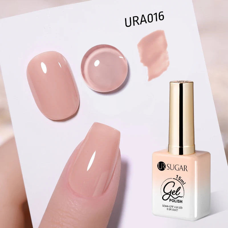UR SUGAR 15ml  Autumn Winter Red Cat Magnetic Gel Nail Polish White Dopamine Nail Sparkling Glitter Soak Off UV LED for Manicure