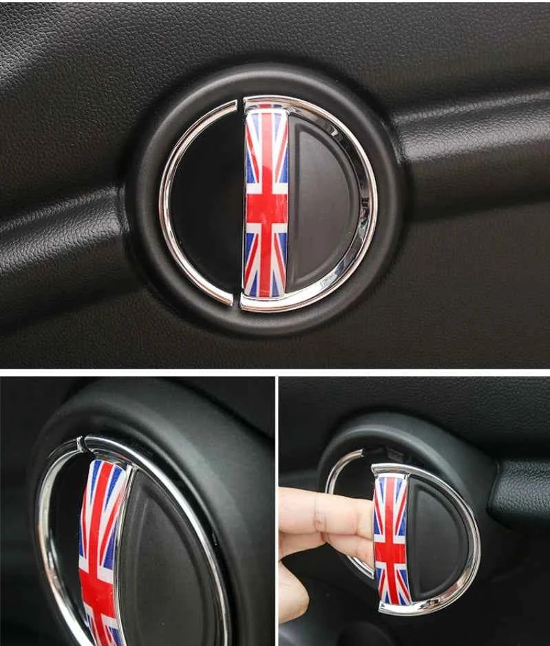 2Pcs Car Sticker For MINI COOPER R56 R55 R60 R61 Countryman F55 F56 F60 Crystal Epoxy Interior Accessory Car Door Handle Sticker