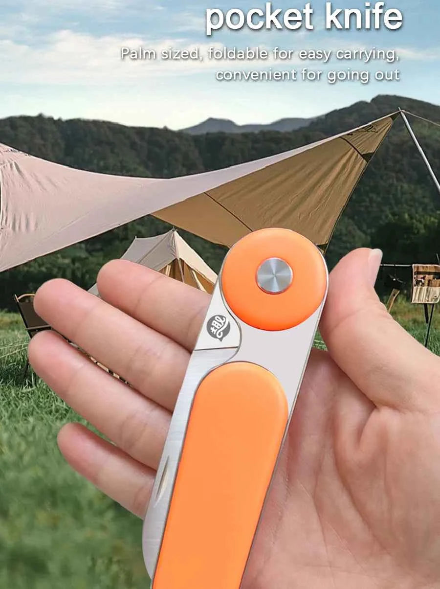 YingQu CP58 Folding Knife Stainless Steel Knife Food Grade ABS Handle Outdoor Camping Pocketknives Fruit Cutting Hand Tools