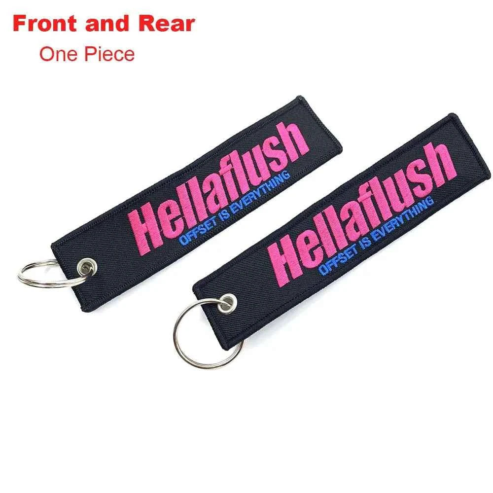 JDM Racing Keyring Embroidered Nylon Fabric Keychain Moto Keychain Car Key Tags for Nos Nightkids Keychain Motorcycle Initial D