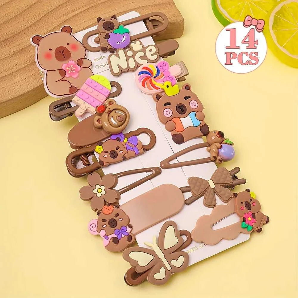 14 Pieces of Multi-Color Cute Kapibara Hairpin Set, Including Various Fashion Elements of Butterflies and Flowers The jack market .AU The jack market .AU Mum & Kids: Essential Products for Every Family $ 23 14:200000195#14pieces