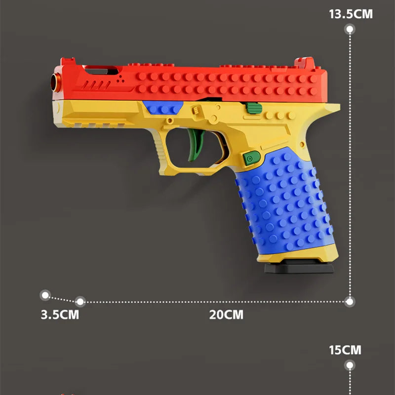 G17 Pistol Shell Throwing Continuous Firing Blowback Soft Bullet Gun Empty Hanging Birthday Gift