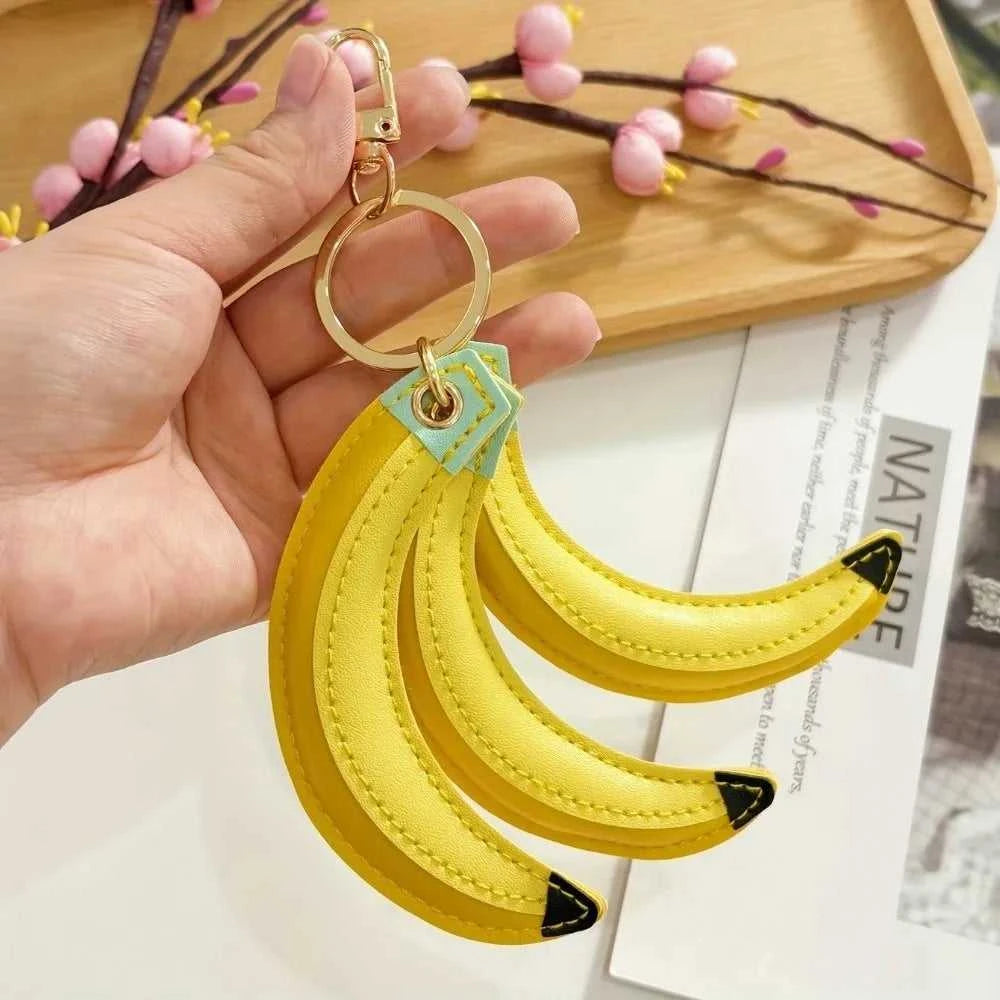 Cute Fashion Fruit Banana Keychain PU Banana Bag Accessories PU Leather Pendant Simulation Waterproof Fruit Key Ring Female The jack market .AU The jack market .AU $ 51 14:29#Yellow