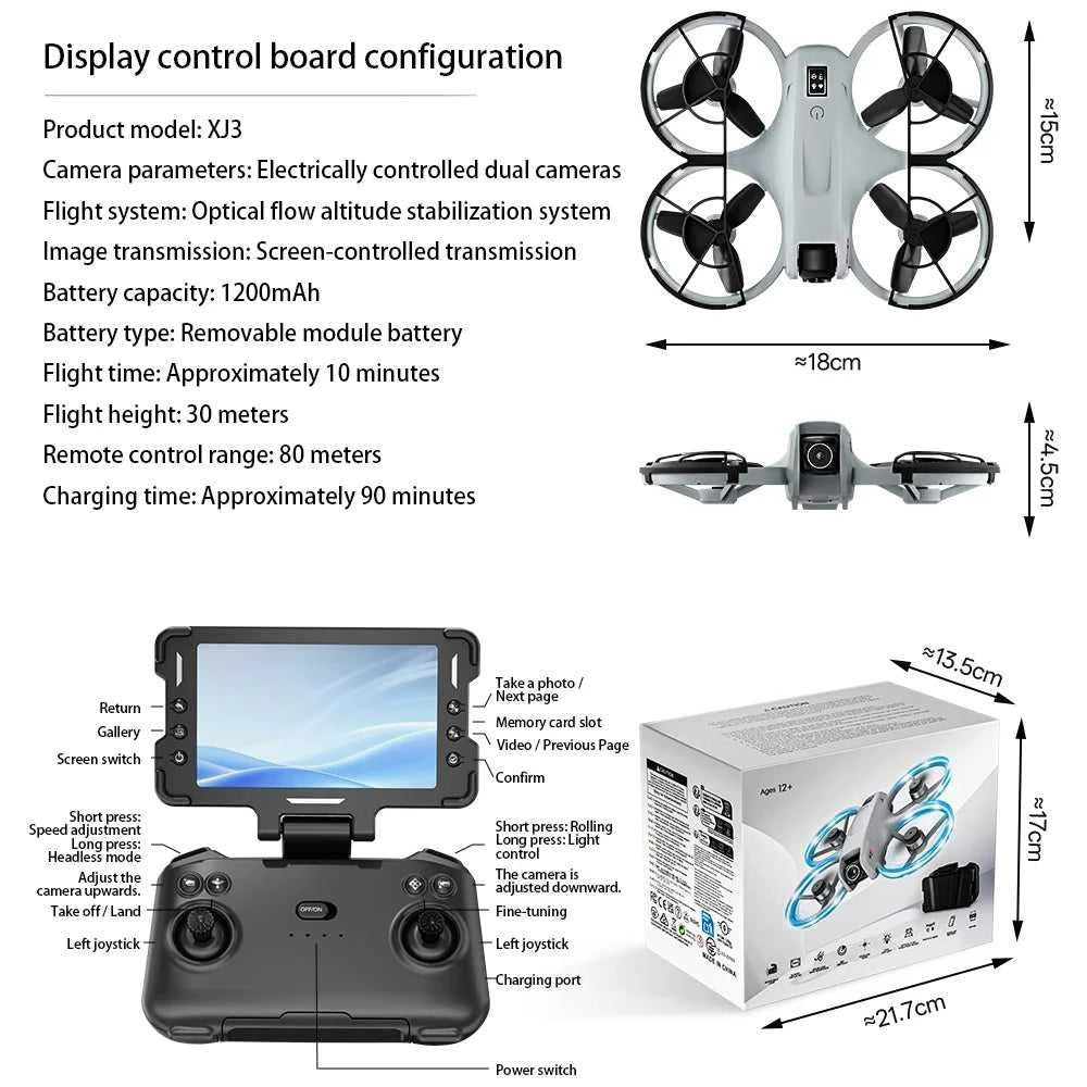 HD drone with dual cameras, headless mode design, 360° stunt flip, user friendly for outdoor travel. The jack market .AU The jack market .AU Drones $ 125 14:193#XJ3-A-4.3-GY-1B