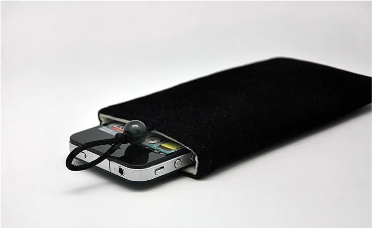 1Pc Black 11*17cm Power Bank Organizer Bag Flannel Pouch for Travel Portable Power Bank Protective Holder Bags Case Accessories