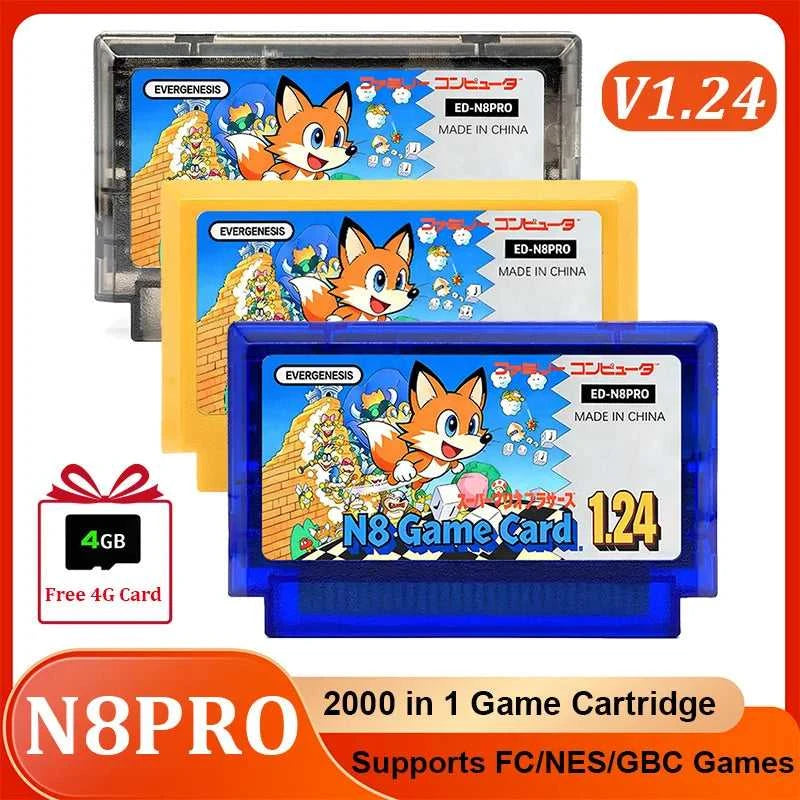 New ED-N8PRO 2000 in 1 FC NES Famicom Game Cartridge 8 Bit Flash Card with 4G TF Card for Original Family Console Accessories The jack market .AU The jack market .AU Accessories Electronics $ 93 14:366#Yellow