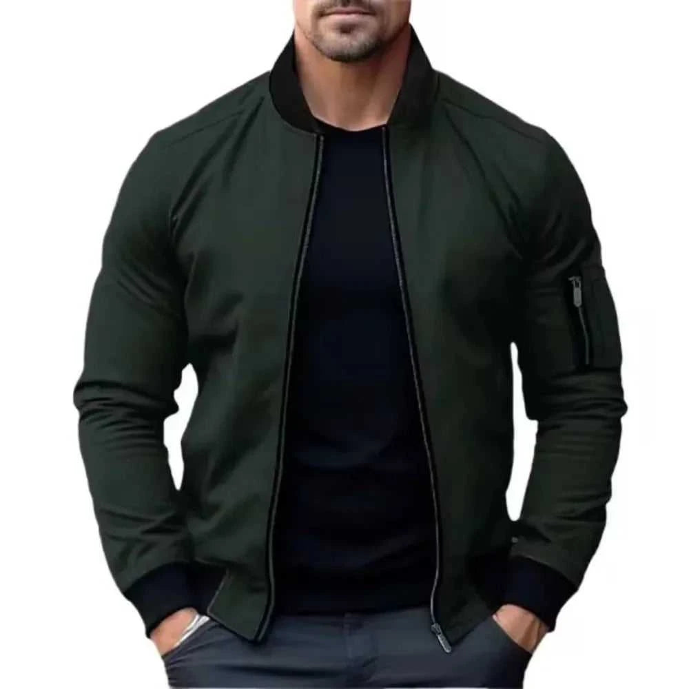 Jacket Casual Lightweight Jacket For Men Sports Windbreaker Zip Up Coat with Pockets Clothing Spring Autumn Men's Bomber jackets The jack market .AU The jack market .AU Men Fashion $ 57 14:200004889#army green;5:361385