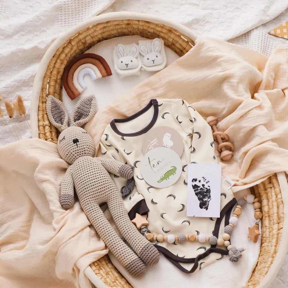 Baby Bear Milestone Number Monthly Memorial Cards Newborn Birthday Gifts Souvenir Newborn Birth Photo Photography Accessories