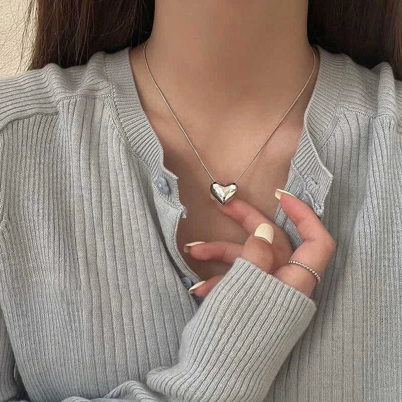 Love Heart Pendant Necklace For Women Men Personality Simple Design Thin Chain Choker Necklaces Jewelry The jack market .AU The jack market .AU Jewellery & Chains $ 47 200001034:17053024#xl019yin