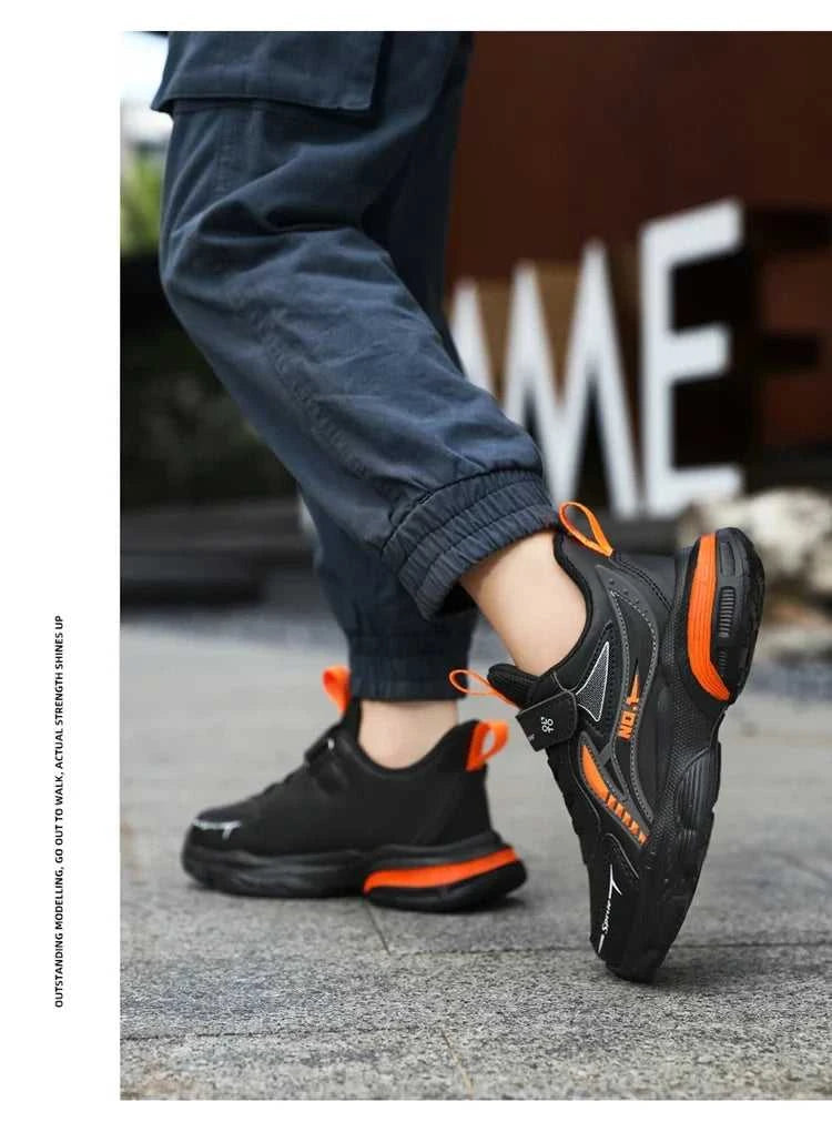 Boys' Kids Fashion Sneakers Lightweight Sports Running Shoes for Children Non-Slip Comfortable Outdoor Athletic Tennis Shoes The jack market .AU The jack market .AU Mum & Kids: Essential Products for Every Family $ 42 14:350852#Black Orange;200000124:100010481#34