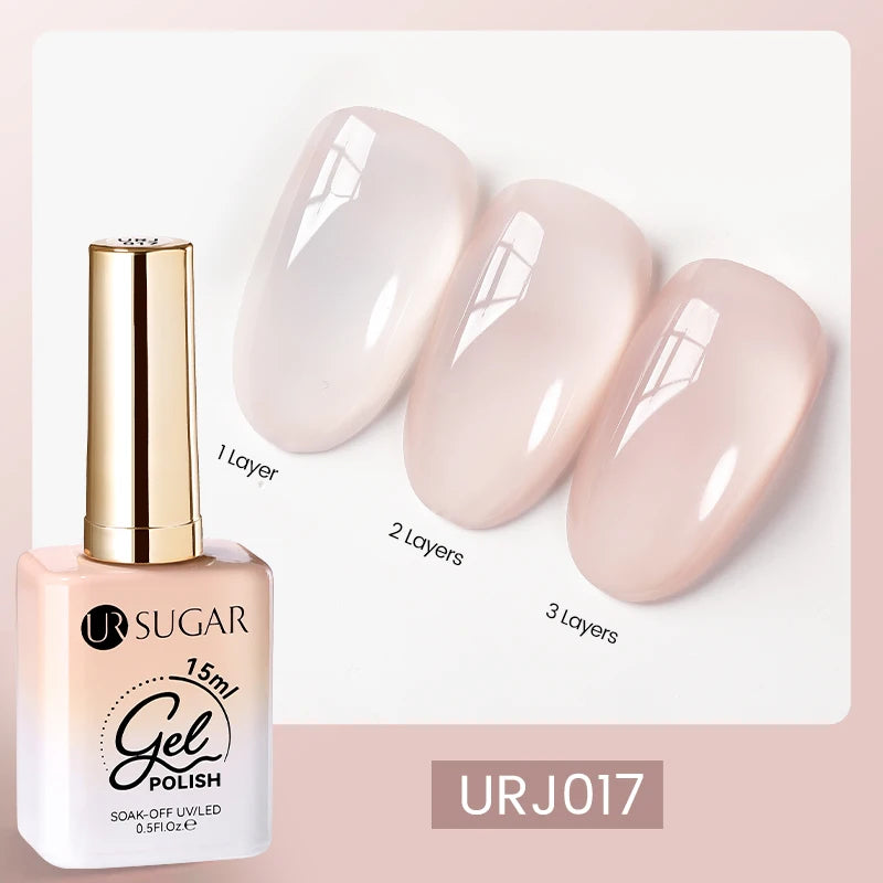 UR SUGAR 15ml  Autumn Winter Red Cat Magnetic Gel Nail Polish White Dopamine Nail Sparkling Glitter Soak Off UV LED for Manicure