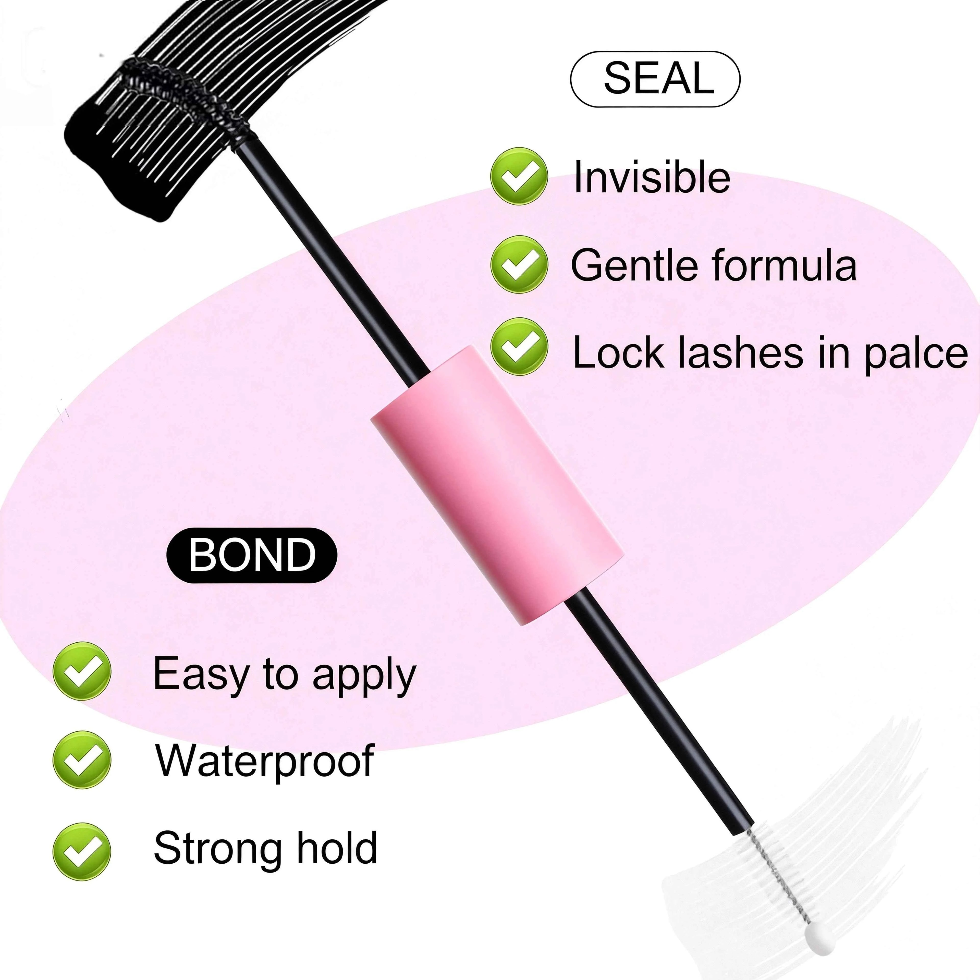 LuxeLash Eyelash Glue Kit - Long-Lasting Bond & Seal + Lash Remover + Precision Tweezers for Flawless Home Application