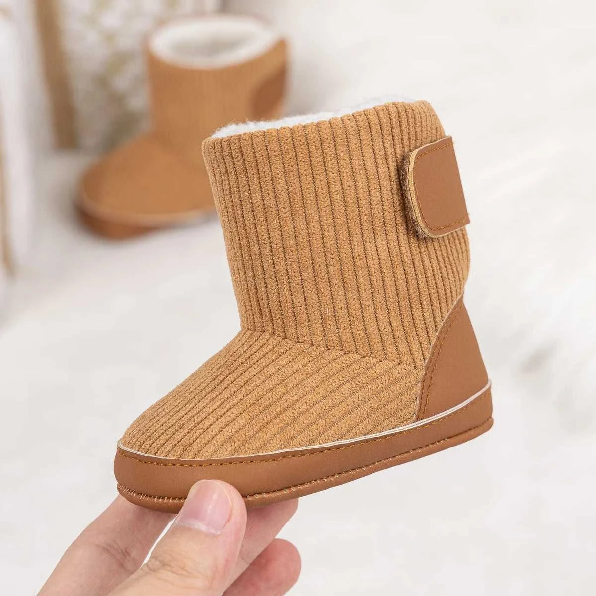 KIDSUN Newborn Baby Winter Boots Soft Corduroy Warm Booties With Fur Lining Unisex Design For Baby Boys Girls The jack market .AU The jack market .AU Mum & Kids: Essential Products for Every Family $ 26 14:771;200000264:201336170