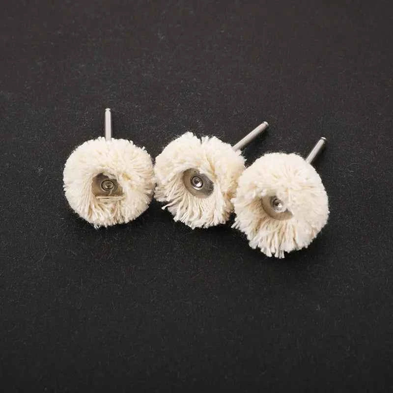 Wool Buffing Wheel Set – 10/20/30pcs 3mm Shank for Smooth Polishing on Stone, Metal & Nonmetal Surfaces