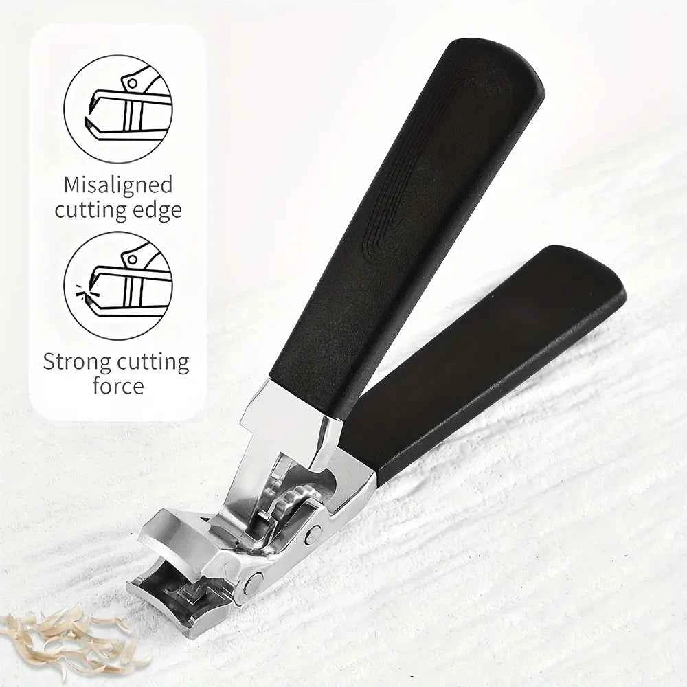 ElderCare Nail Clipper Set - 4pcs Extra Large Nail & Toe Clippers with Wide Mouth for Easy Use by Seniors