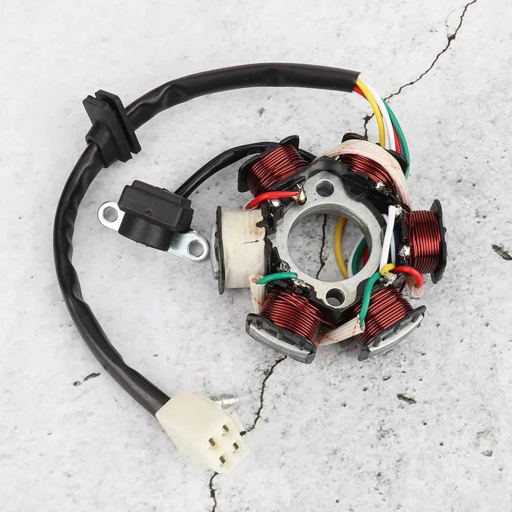 6‑coil 5‑wire Magneto Stator Coil Fit for 50cc 70cc 90cc 110cc 125cc ATV Go Kart Generator Magneto Stator Coil Stator Coil