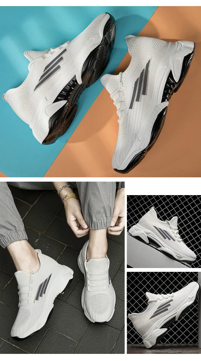 Men Elevator Shoes Fashion Outdoor Casual Sneakers Height Increase Shoes for Men Height Increase Insole 8CM Lift Platform Shoes