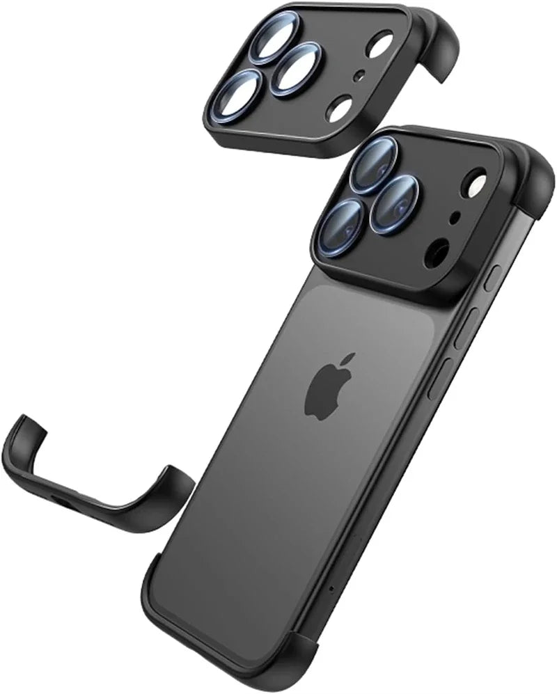 Camera Lens Protector Frameless Corner Case for IPhone 17 Air 14 13 12 15 16 Pro Max Plus IPones Pad Soft Silicone Bumper Cover