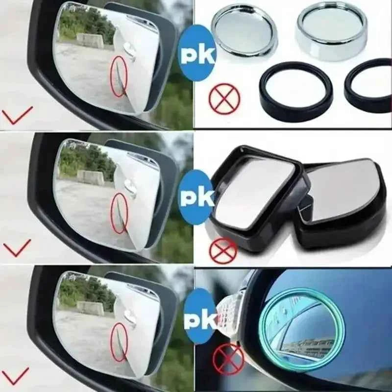 Car Rearview Mirror 360 ° Adjustable Wide-angle Reversing Assist Blind Spot Mirror Novice Parking Observation Practical Car Tool