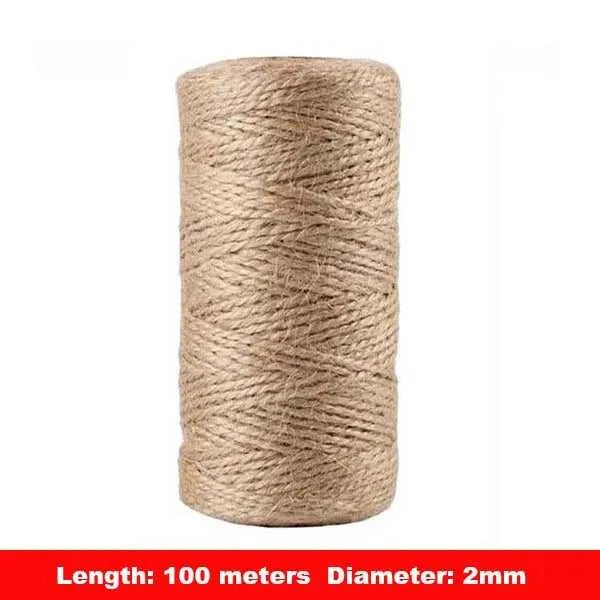 1MM 2MM Natural Vintage Jute Rope Cord String Twine Burlap DIY Crafts Gift Wrapping Jute Hemp Gardening Wedding Party Decoration The jack market .AU The jack market .AU Home $ 23 14:100006056#2mm 100meters