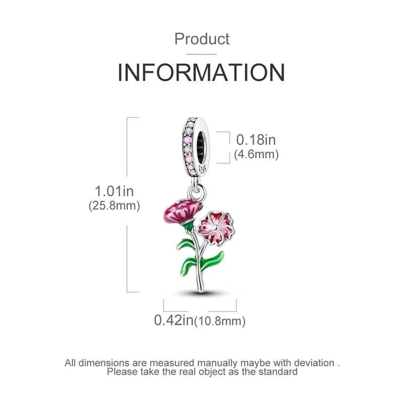 2025 Hot New Original Flower Pendant 925 Sterling Silver Rose charm Fit bracelet diy For Women Elegant bead Daily Wear Fine gift The jack market .AU The jack market .AU Jewellery & Chains $ 50 200000226:200013901#NBB0022-18