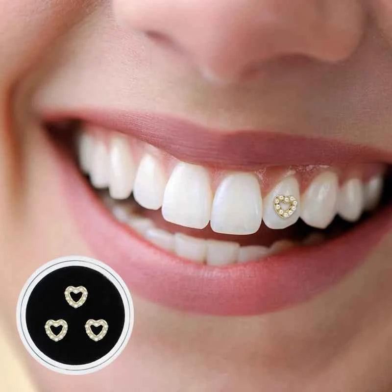 3/4pcs Dental Tooth Gems Flat Bottom Drill Crystal Rhinestone Acrylic Tooth Beauty Diamond Ornaments DIY Teeth Jewelry