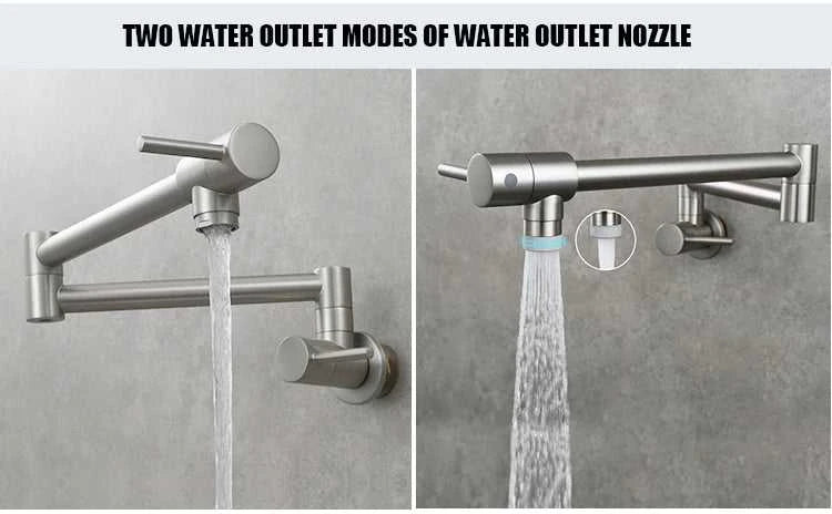 Brass Pot Filler Tap Wall Mount Foldable Kitchen Faucet Single Cold Single Hole Sink Tap Rotate Folding Spout Chrome Gold Black The jack market .AU The jack market .AU Home $ 174 14:29#Chrome Type A