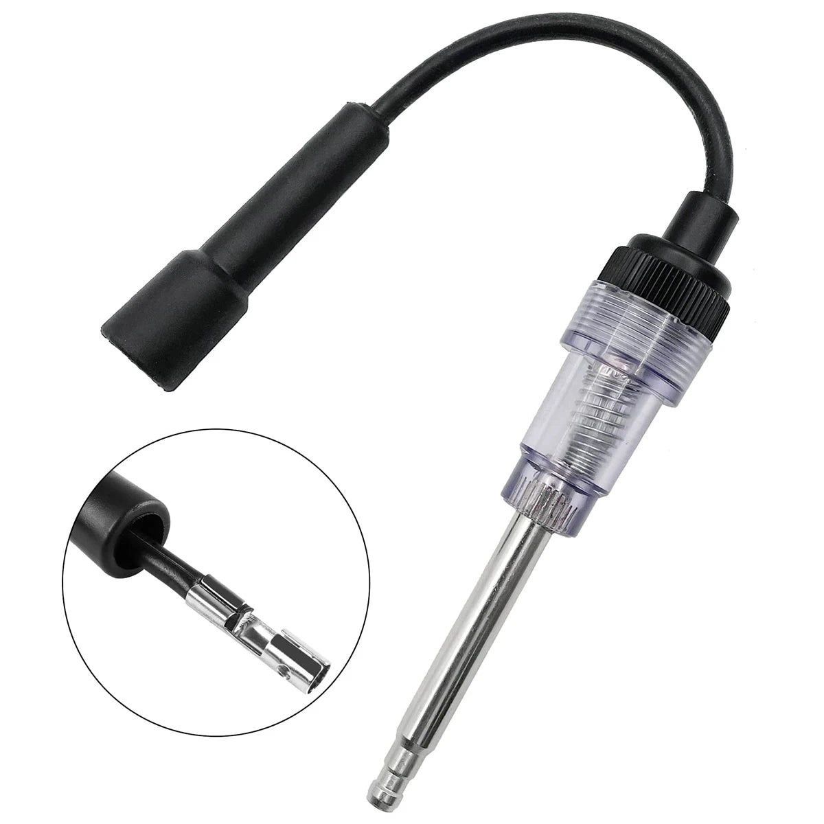 Spark Plug Tester, Engine Ignition Coil Straight Boot Test Light Checker Automotive Car Lawnmower Internal External diagnostic