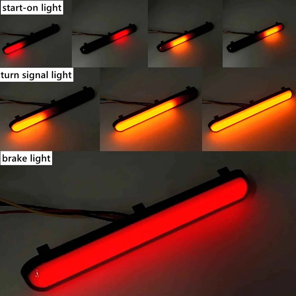 12V 24V Universal LED Tail Light Strip Rear Brake Lamp With Flowing Turn Singals DRL Running Light For Car Truck Trailer ATV
