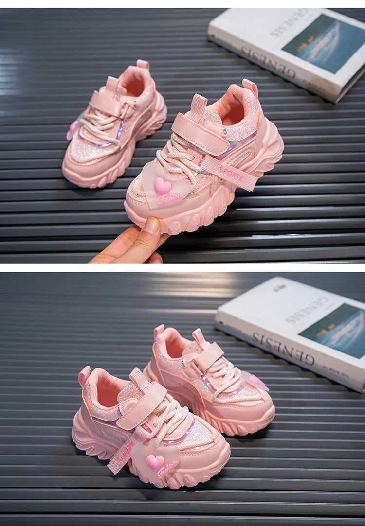 Girls Sports Shoes Kids Running Sneakers for School Fashion Cute Shiny Non-slip Children's Casual Shoes with Heart Spring Autumn The jack market .AU The jack market .AU Mum & Kids: Essential Products for Every Family $ 48 14:496;200000124:100010441