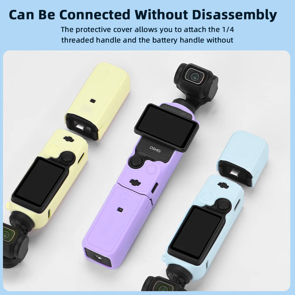 Silicone Cover Protective Case Camera Lens Protector Scratch-Resistant Lens Cover For DJI OSMO Pocket 3 Camera Shell Accessories