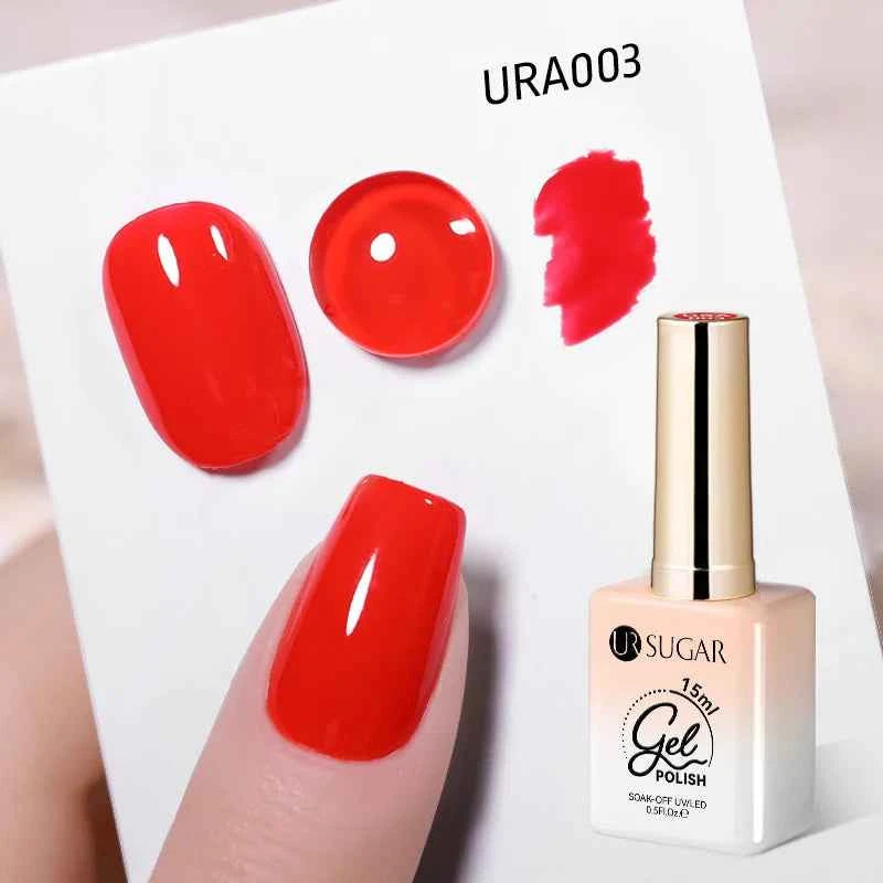 UR SUGAR 15ml  Autumn Winter Red Cat Magnetic Gel Nail Polish White Dopamine Nail Sparkling Glitter Soak Off UV LED for Manicure