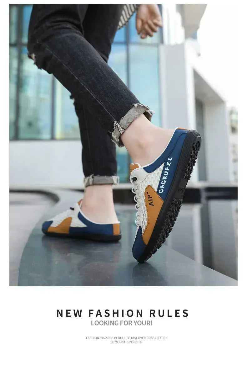 Men's Fashion Soft Bottom Half Slippers Summer New Casual Shoes Soft Bottom Support Shoes Sports Shoes Zapatos De Hombre The jack market .AU The jack market .AU Step Up Your Style: Trendy Shoes for Every Occasion! $ 67 14:29#White Khaki;200000124:200000338