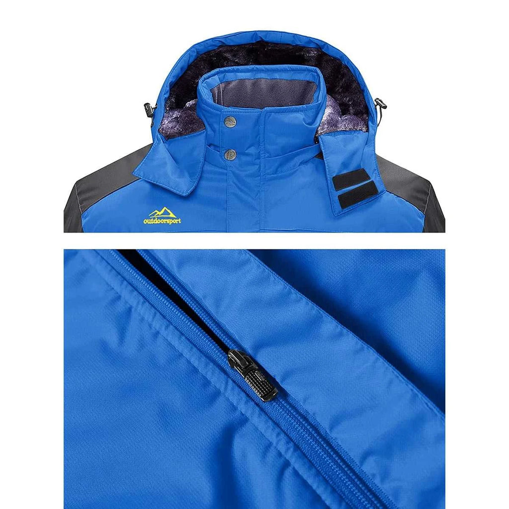 TACVASEN Men's Waterproof Ski Jacket Fleece Lining Warmth Parka Winter Snow Working Outdoors Hooded Coat Rain Shell Windbreaker The jack market .AU The jack market .AU Men Fashion $ 76 14:771#Blue;5:361385#CN 4XL (US L)