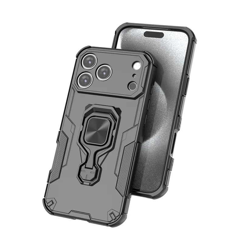 Armor Funda For iphone 17 Pro Max Case Camera Lens Protect Ring Holder Cover For iphone17 Air Shockproof Coque
