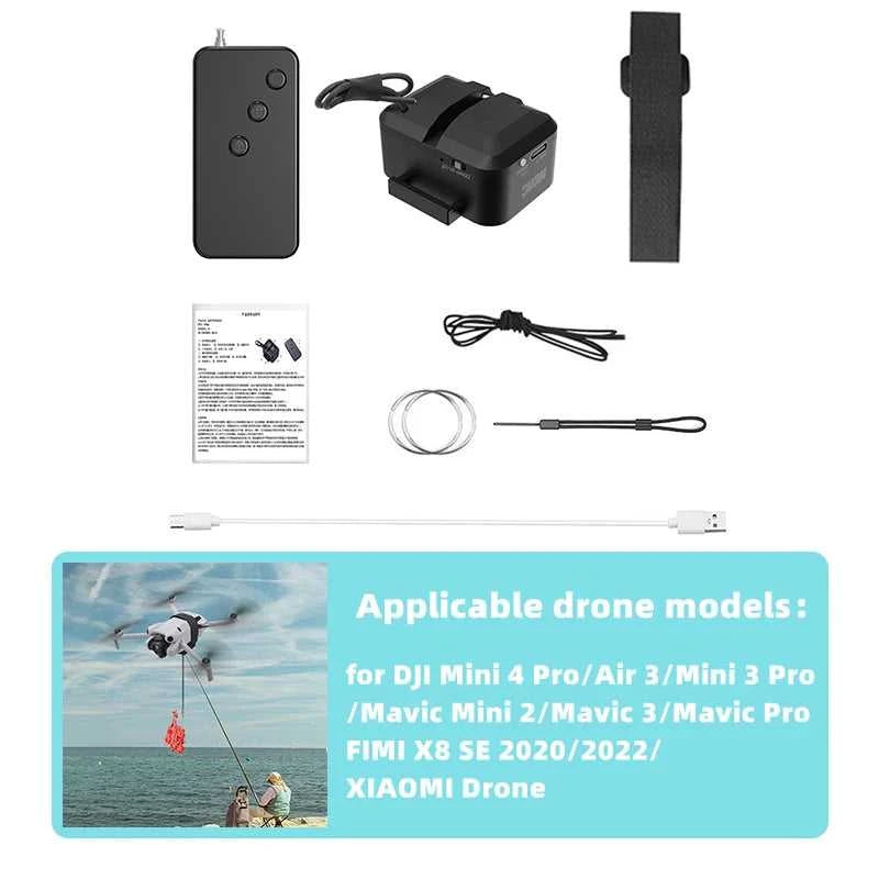 BRDRC Airdrop System for DJI Mini 4K/Mini 4 Pro/Air 3/Mini 3 Pro/Mavic 3/Mavic Pro Drone Thrower Fishing Life Rescue Send Gift The jack market .AU The jack market .AU Drones $ 72 14:200006151#500m distance