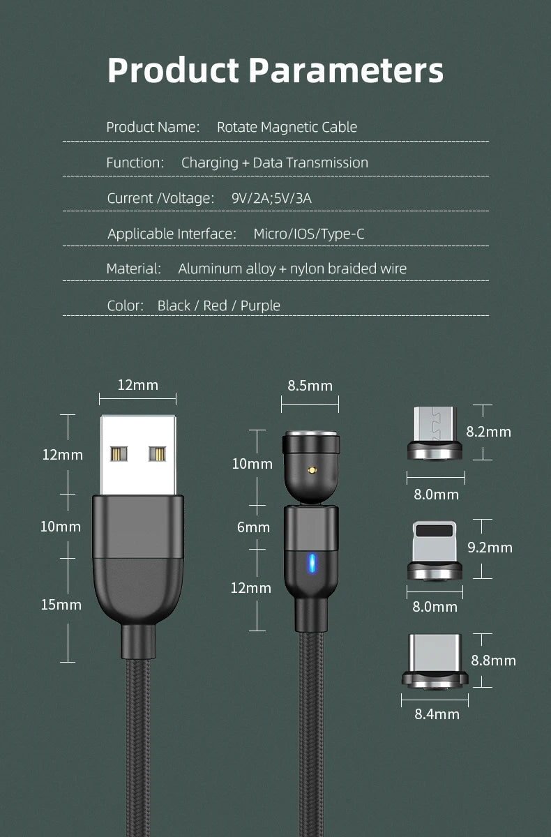 Magnetic Tips for USB-C & Micro USB Cables - 10Pcs Easy Magnet Replacement Plugs for Dust Protection - Samsung & Xiaomi Compatible