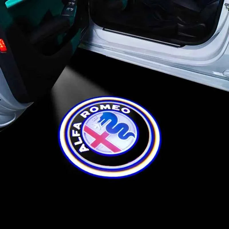 2pcs FOR Alfa Romeo LED Car Door Welcome Light Logo Projector Giulia Giulietta Mito Stelvio Brera 147 156 159 car-styling