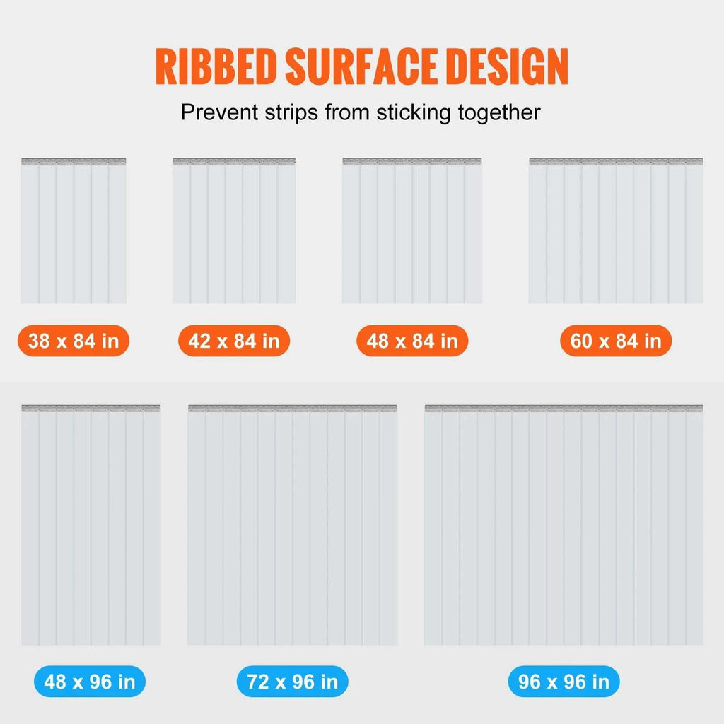 SucceBuy PVC Clear Strip Curtain 84" x 38"/48"/60" Plastic Windproof Door Freezer Curtain Hanging Strips for Warehouse Home The jack market .AU The jack market .AU Home $ 109 14:200002130#38x84in;200007763:201336105