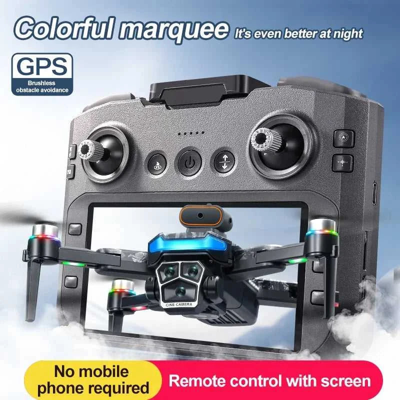 Drone A14Pro Max 8K HD Three Camera Brushless Optical Flow Obstacle Avoidance Foldable Quadcopter UAV 4.5-inch Large Screen Toys The jack market .AU The jack market .AU Drones $ 48 14:10#Only Parking Apron