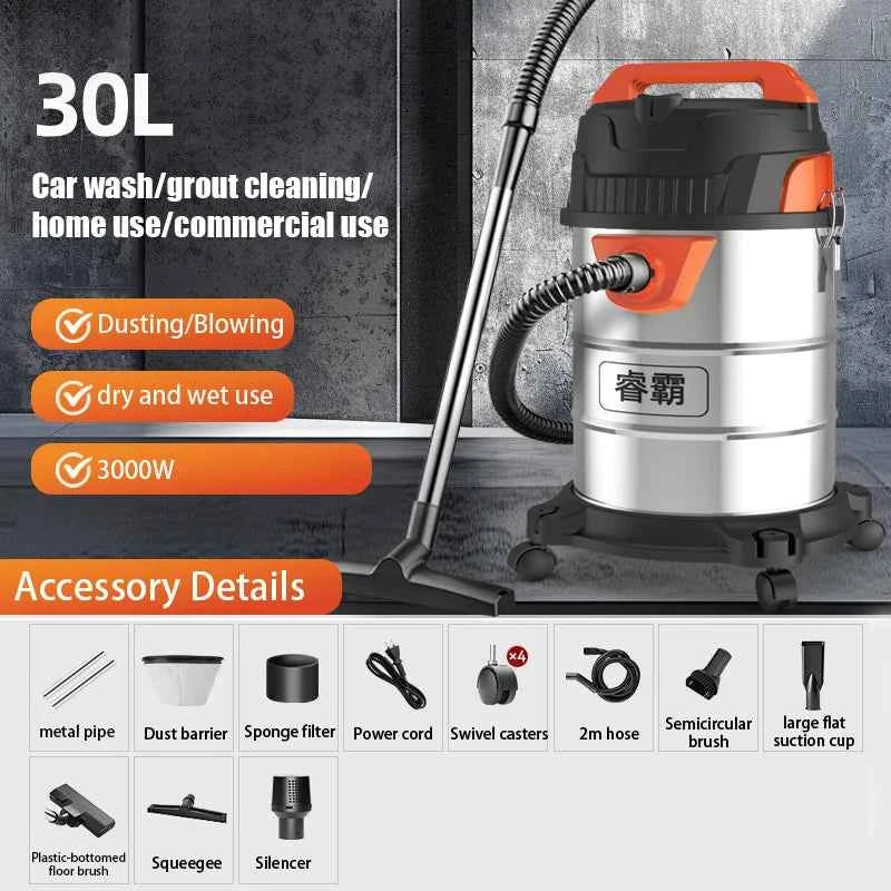 Wet and Dry Vacuum Cleaner Multi-functional High-power Vacuum Cleaner Suitable for Home Car and Commercial Industrial Cleaning